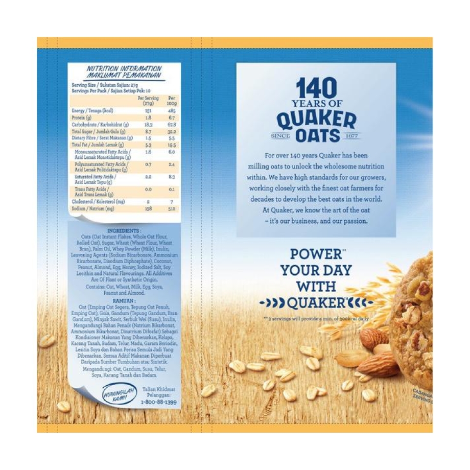 QUAKER Oats Cookies Honey Nuts